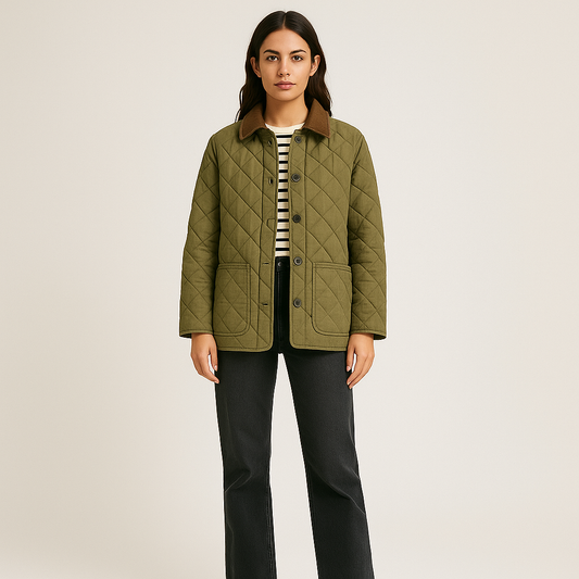 Chaqueta acolchada de trabajo en oliva terroso